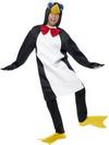 Fehér-Fekete Pingvin Jelmez Férfiaknak Kezeslábassal és Cipőtakaróval