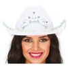 Fehér Filc Cowboy Kalap Koronás Díszítéssel Nőknek Lánybúcsúra