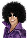 Fekete Afro Mega - Mikrofon Paróka