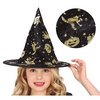 Fekete Arany Pókhálós Boszorkány Kalap Lányoknak Halloweenre