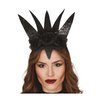 Fekete Csillámos Virágos Tiara Nőknek Halloweenre