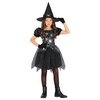 Fekete Ezüst Pókfonatos Boszorkány Jelmez Lányoknak Halloweenre, 5 - 6 Év, Fekete