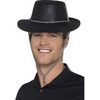 Fekete Glitteres Cowboy Kalap