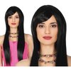 Fekete Hosszú Egyenes Vöröses-Narancs Női Paróka Frufruval