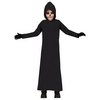 Fekete Kapucnis Tunika Gyerek Jelmez Halloweenre, 5 - 6 Év