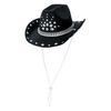 Fekete Kövekkel Díszített Cowboy Kalap