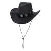 Fekete Vadnyugati Cowboy Kalap