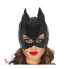 Fekete Vinil Macskanő Maszk Nőknek Halloweenre