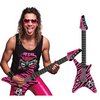 Felfújható Rózsaszín Zebra Mintás Elektromos Gitár, 95 cm