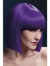 Félhosszú Lila Szögegyenes Paróka Frufruval