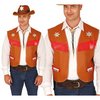 Felnőtt Cowboy Mellény Sheriff Csillagokkal, Fekete-Piros