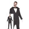 Férfi Csíkos Csontváz Jelmez Halloweenre, M (48-50), Fekete, Szürke