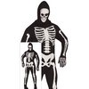 Férfi Csontváz Overall Jelmez Kapucnival Halloweenre