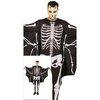 Férfi Denevér Csontváz Jelmez Halloweenre, L (52-54), Fekete, Fehér