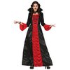 Gallicéros Fekete-Piros Vámpír Női Jelmez Halloweenre, L (42-44), Piros, Fekete