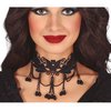Gótikus Fekete Csipke Choker Nyaklánc Női Halloweenre