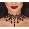 Gótikus Fekete Csipke Choker Nyaklánc Nőknek Halloweenre