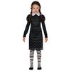 Gótikus Lány Jelmez Koponyás Mintával Halloweenre, 7 - 9 Év