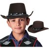 Gyerek Barna Filc Cowboy Kalap