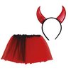 Gyerek Ördög Jelmez Szett Lányoknak Halloweenre, 30 cm