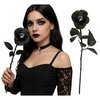 Halloween Dekoráció Fekete Virág Szemmel, 42 cm