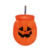 Halloween Tök Cukorkagyűjtő Zsák Nyéllel, 50 cm