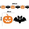 Halloween Tök és Denevér Papír Girland, 300 cm