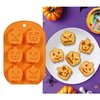 Halloween Tök Szilikon Sütőforma, 6 db-os