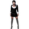Halott Iskoláslány Női Jelmez Halloweenre, M (38-40), Fekete, Fehér