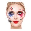 Harley Quinn Stílusú Csillámos Arcmatrica Nőknek Halloweenre, 20x20 cm