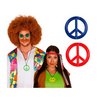 Hippie Béke Jel Medál Válogatott Színekben, 7 cm