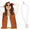 Hippie Stílusú Színes Békejel Medál Nyaklánc, 6 cm