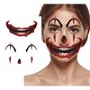 Horror Bohóc Női Arc Tetoválás Nőknek Halloweenre, 30x14 cm