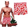 I LOVE YOU Szívecskés Boxeralsó Férfiaknak Legénybúcsúra