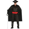 Igazságosztó Zorro Férfi Jelmez Szett, L (52-54), Fekete, Piros