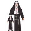 Ijesztő Apáca Férfi Jelmez Halloweenre, L (52-54), Fehér, Fekete