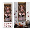 Ijesztő Gyilkos Baba Falmatrica Szett Halloweenre, 25x70 cm