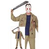 Ijesztő Hoki Maszkos Gyilkos Jelmez Fiúknak Halloweenre, L (52-54), Bézs, Kék