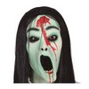 Ijesztő Női Szellem Maszk Hosszú Hajjal Halloweenre