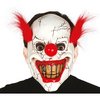 Ijesztő Repedt Arcú Bohóc Maszk Hajjal Felnőtteknek Halloweenre