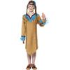 Barna Indián Jelmez Kislányoknak Ruhával és Fejpánttal - S