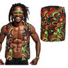 Jamaicai Raszta Kenderlevél Mintás Mellény Unisex Felnőtteknek