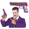 Joker Stílusú Lila Pisztoly Kiegészítő Halloweenre, 21 cm
