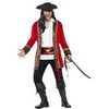 Piros Kalóz Kapitány Jelmez Férfiaknak Kabáttal, Inggel és Derékszalaggal - L