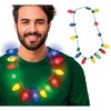 Karácsonyi Világító LED-es Nyaklánc, 12 Színes LED-del, Elemes