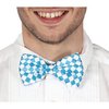 Kék-Fehér Kockás Férfi Csokornyakkendő Oktoberfestre, 12 cm