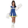 Kék-Fehér Cheerleader Lány Jelmez