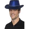 Kék Glitteres Cowboy Kalap