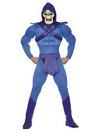 Kék He-Man A Világ Ura Skeletor Jelmez Férfiaknak Izmos Kezeslábassal, Cipőtakaróval és Maszkkal - M