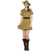 Keki Szafari Jelmez Nőknek Ruhával és Kalappal - M